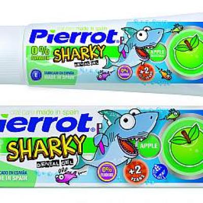 Pasta de dinti pentru copii Sharky 0% Flour , PIERROT 75ML