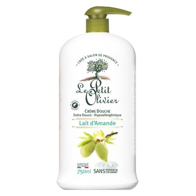 Gel de Duș Cremă LE PETIT OLIVIER cu Lapte de Migdale, 750ml
