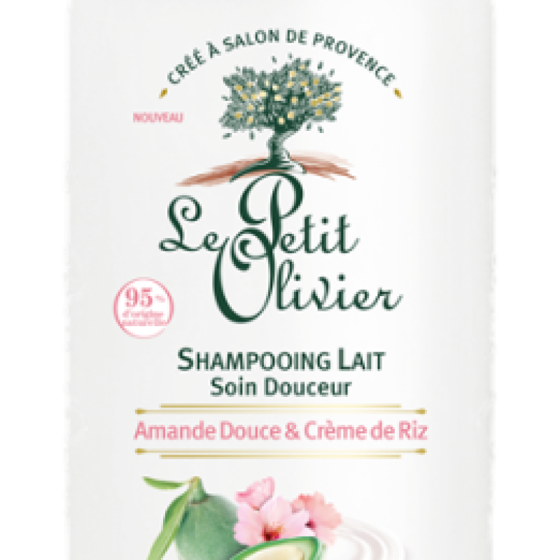 LE PETIT OLIVIER Șampon Cremos 250ml – Migdale Dulci & Cremă de Orez Pentru Păr Normal