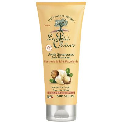 Balsam Reparator LE PETIT OLIVIER 200ml cu Unt de Shea & Macadamia pentru Păr Foarte Uscat și Deteriorat