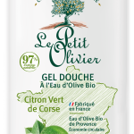 Gel de Duș Hidratant LE PETIT OLIVIER cu Apă de Măsline BIO și Lămâie Verde din Corsica, 270ml