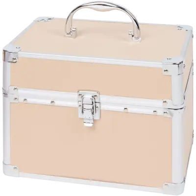 Geantă de machiaj cu sertare pliabile și oglindă – organizare inteligentă, design elegant