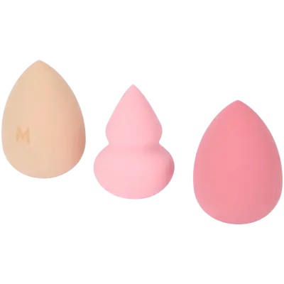 Bureți de machiaj MAX & MORE – set 3 bucăți, pentru aplicare uniformă