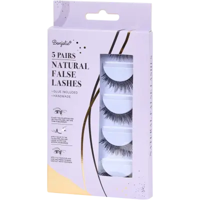 Gene false BONJOLIE – efect natural, set 5 perechi, adeziv inclus