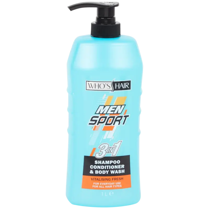 Gel de duș 3 în 1 for men Who's Hair Sport 1000 ml